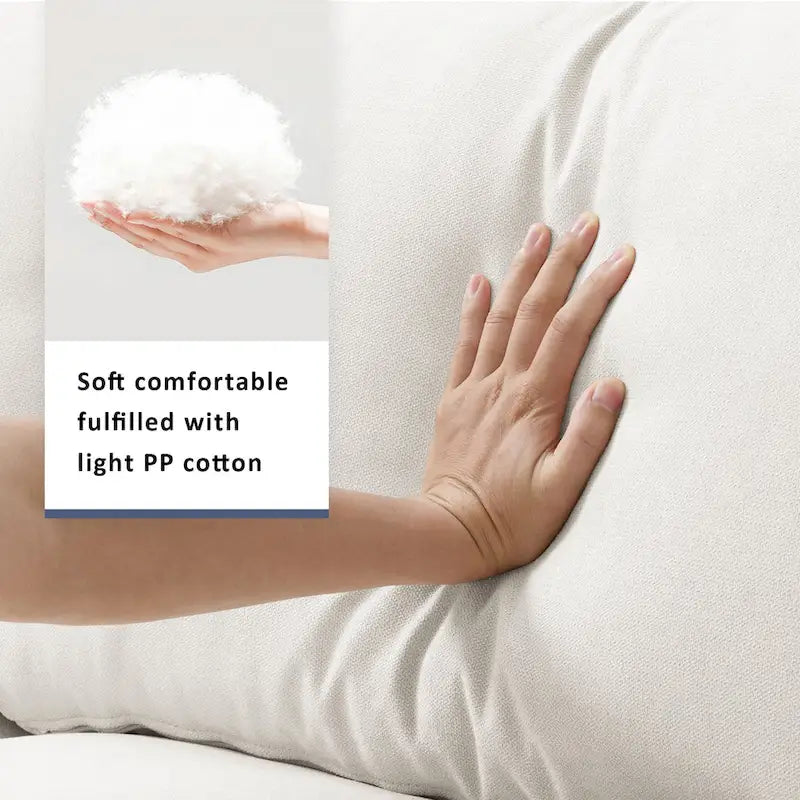 Canapé d'angle en L 4 places en polyester avec pouf convertible