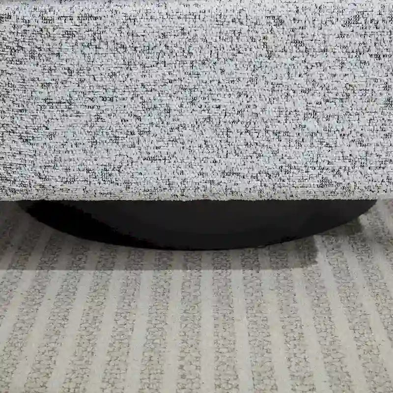 Fauteuil pivotant Chenille blanc et noir 31,5" avec cadre en bois massif