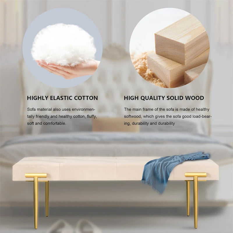 Banc ottoman moderne pour chambre à coucher, salon ou entrée