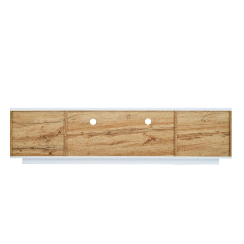 Meuble TV de style moderne de 80 pouces avec rangement dissimulé