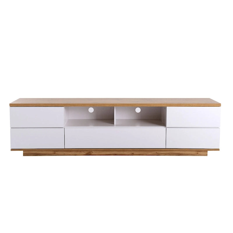 Meuble TV de style moderne de 80 pouces avec rangement dissimulé