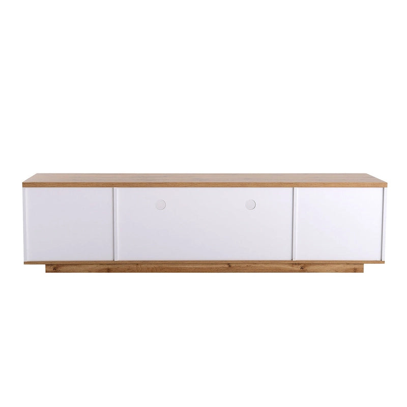 Meuble TV de style moderne de 80 pouces avec rangement dissimulé