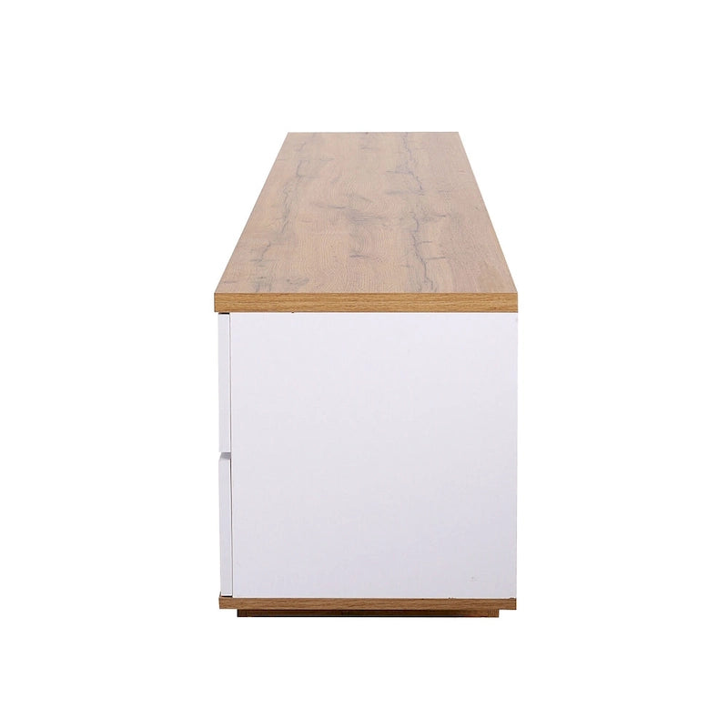 Meuble TV de style moderne de 80 pouces avec rangement dissimulé