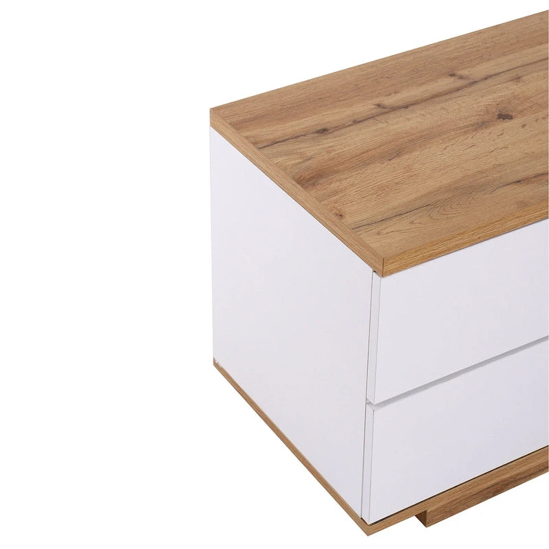Meuble TV de style moderne de 80 pouces avec rangement dissimulé