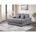 Symphony 67 W, canapé sectionnel surdimensionné en velours côtelé avec porte-gobelets et port de chargement USB