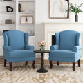 Lot de 2 fauteuils à oreilles élégants pour salon, fauteuils d'appoint rembourrés