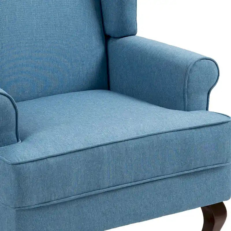 Lot de 2 fauteuils à oreilles élégants pour salon, fauteuils d'appoint rembourrés