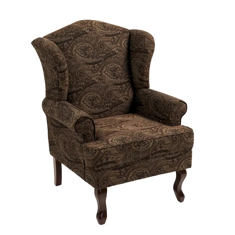 Lot de 2 fauteuils à oreilles élégants pour salon, fauteuils d'appoint rembourrés