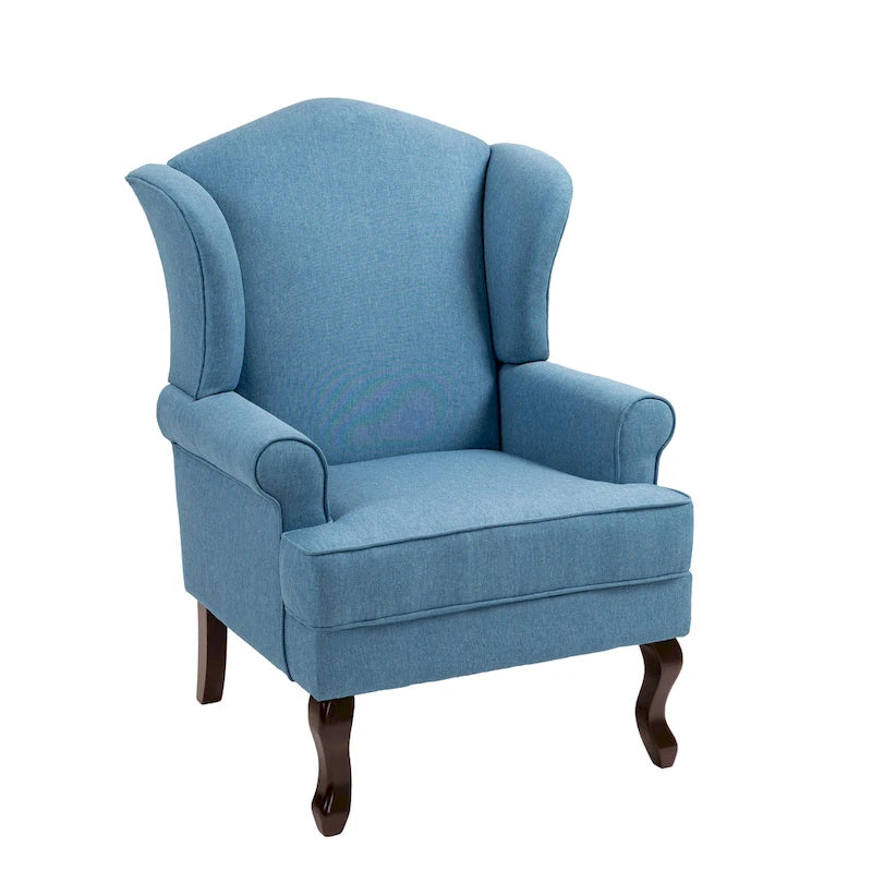 Lot de 2 fauteuils à oreilles élégants pour salon, fauteuils d'appoint rembourrés