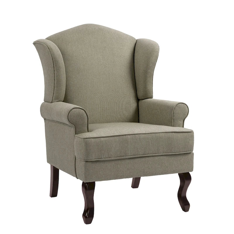Lot de 2 fauteuils à oreilles élégants pour salon, fauteuils d'appoint rembourrés