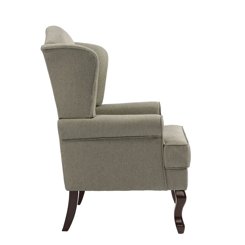 Lot de 2 fauteuils à oreilles élégants pour salon, fauteuils d'appoint rembourrés
