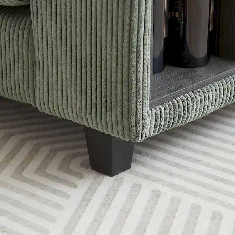 102,75 Canapé modulable d'angle en velours côtelé avec rangement
