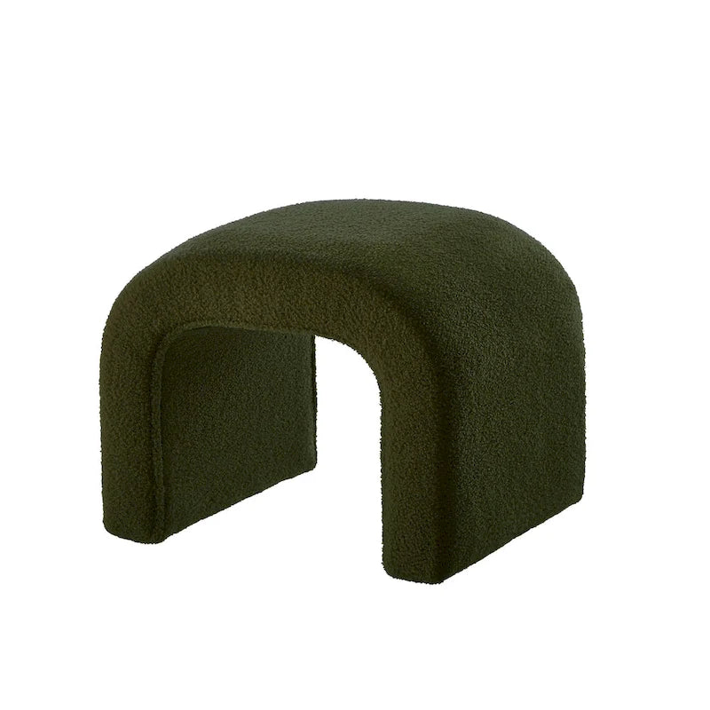 Ensemble petit canapé trois places et pouf