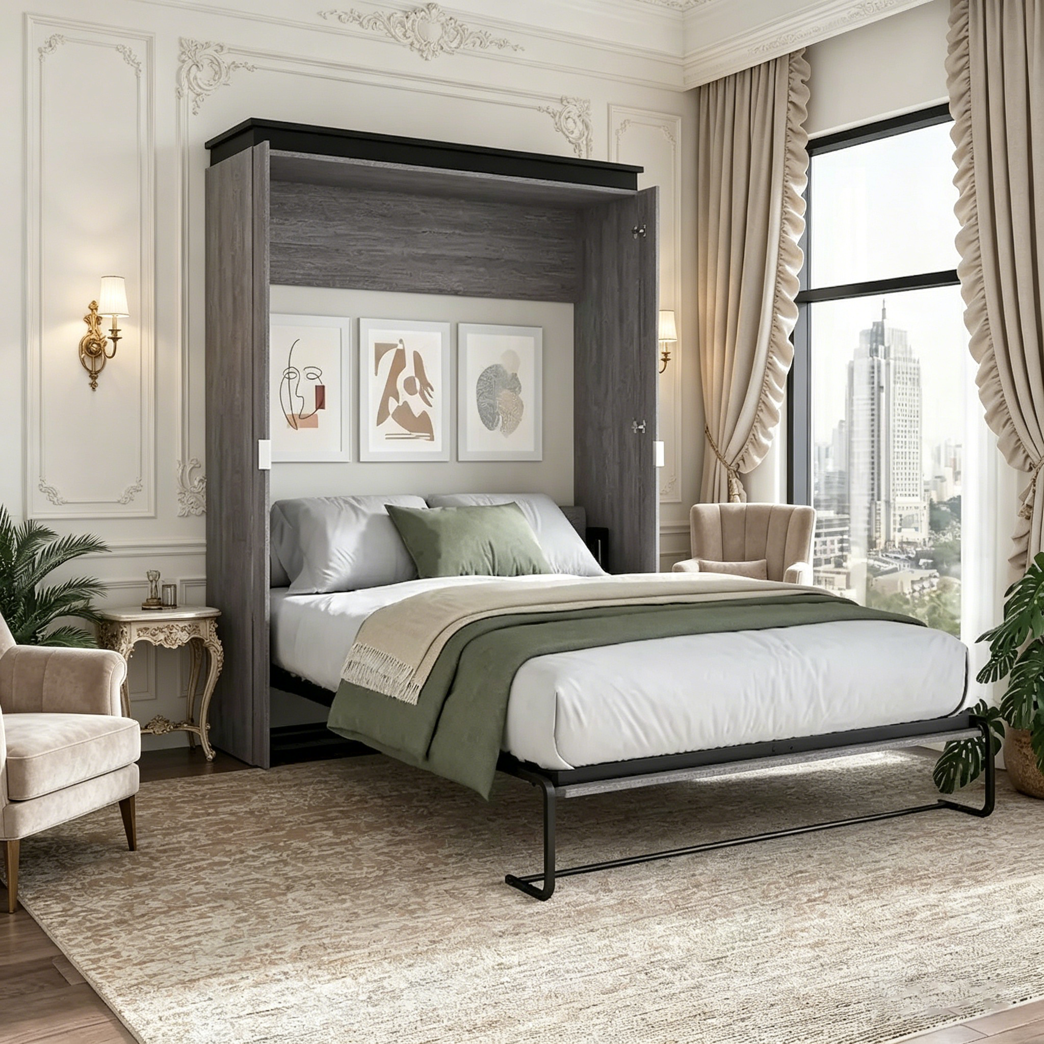 Lit escamotable Queen Size