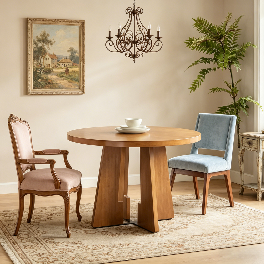 44 Table à manger ronde - Pacanier