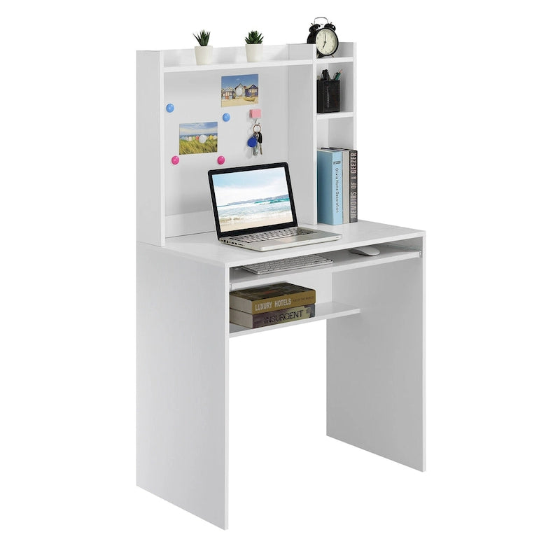 Bureau d'étudiant Convenience Concepts avec tableau d'affichage magnétique et étagères