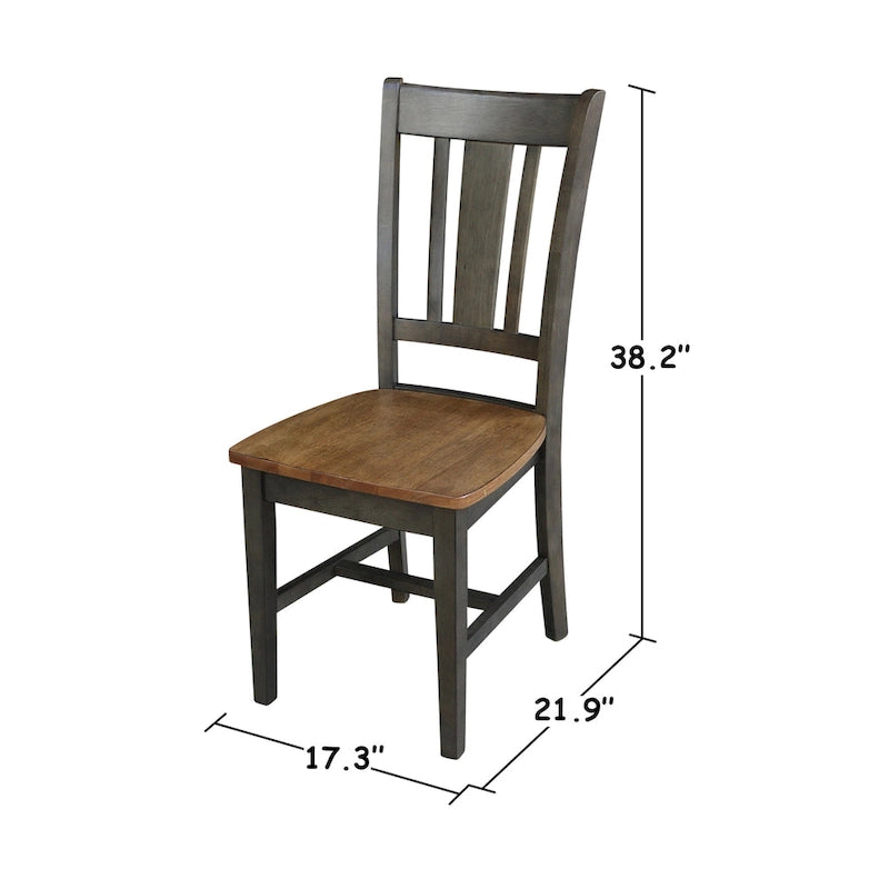 Table de salle à manger extensible ronde en bois massif de 36 po avec 2 chaises de salle à manger