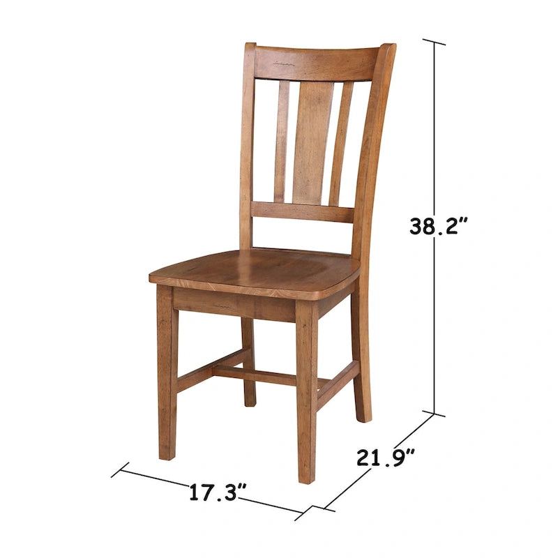 Table de salle à manger extensible ronde en bois massif de 36 po avec 2 chaises de salle à manger