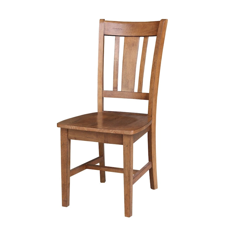 Table de salle à manger extensible ronde en bois massif de 36 po avec 2 chaises de salle à manger