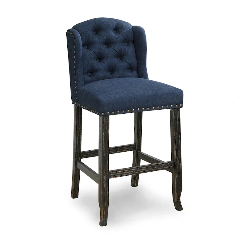 Tabourets de bar en lin rustique