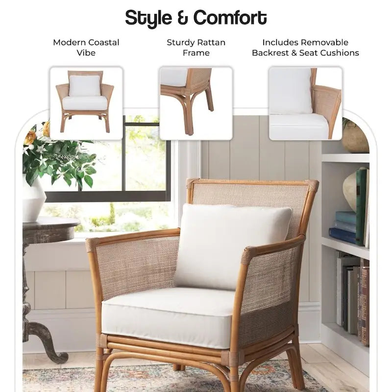 Fauteuil d'appoint en rotin