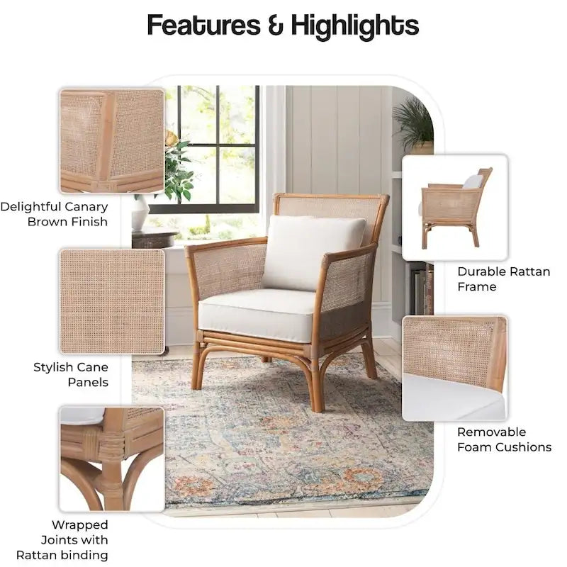 Fauteuil d'appoint en rotin