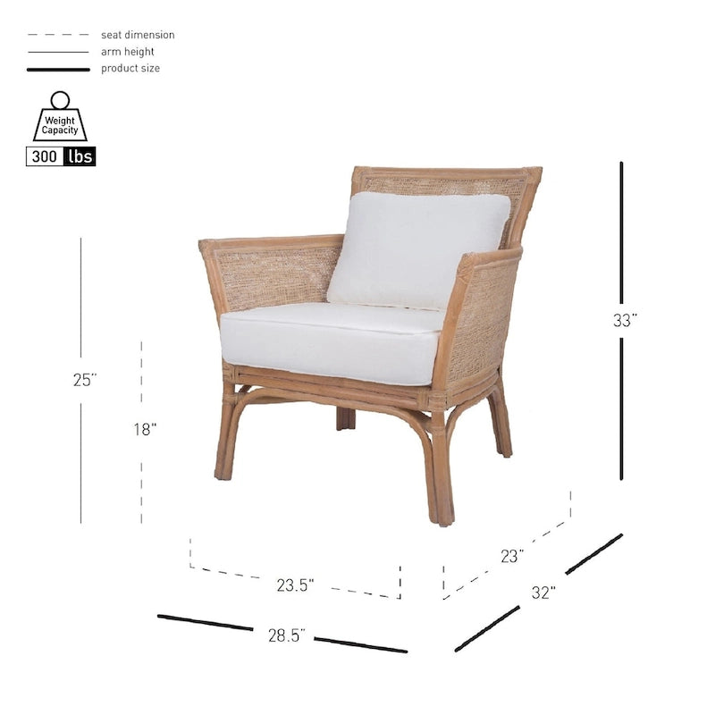 Fauteuil d'appoint en rotin