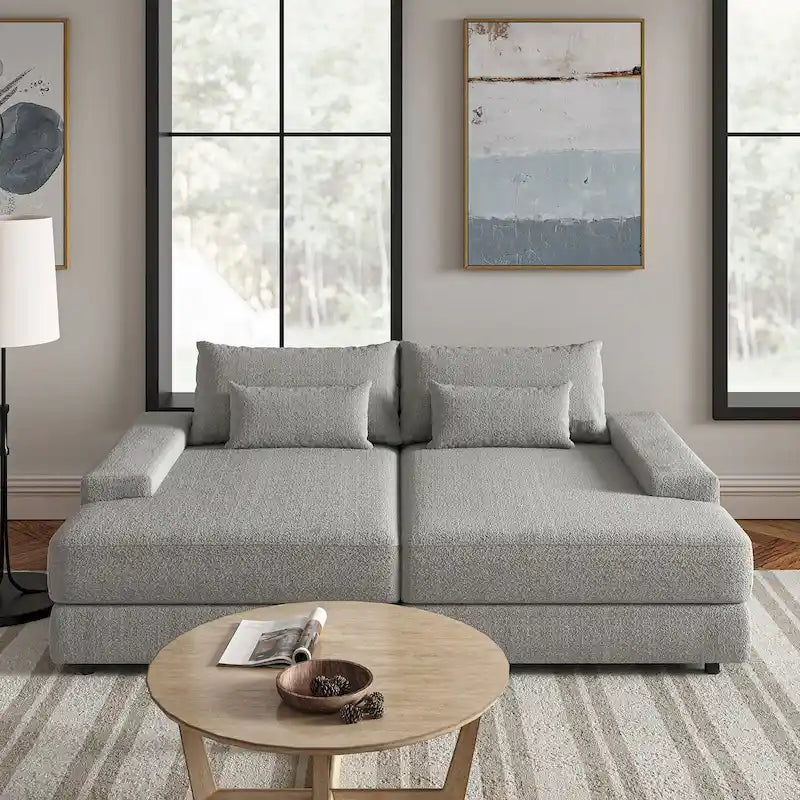 Fauteuil canapé carré de 57 pouces de profondeur