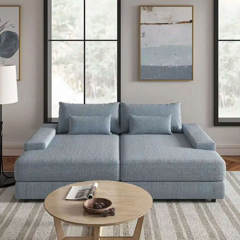 Fauteuil canapé carré de 57 pouces de profondeur
