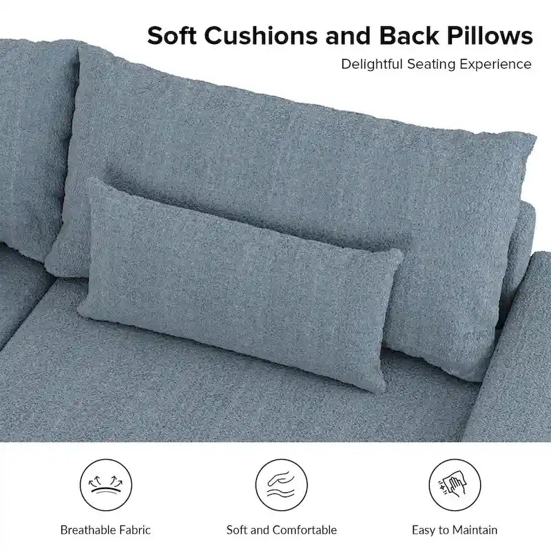 Fauteuil canapé carré de 57 pouces de profondeur