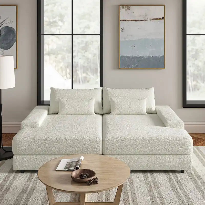 Fauteuil canapé carré de 57 pouces de profondeur
