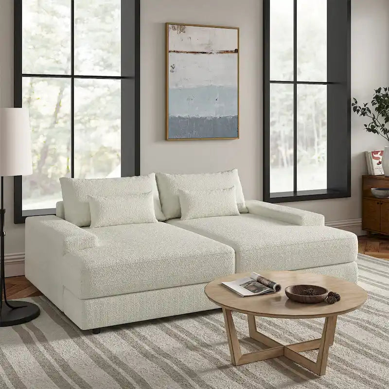 Fauteuil canapé carré de 57 pouces de profondeur