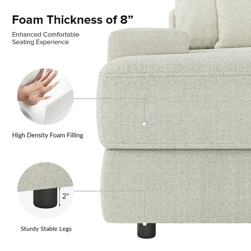 Fauteuil canapé carré de 57 pouces de profondeur