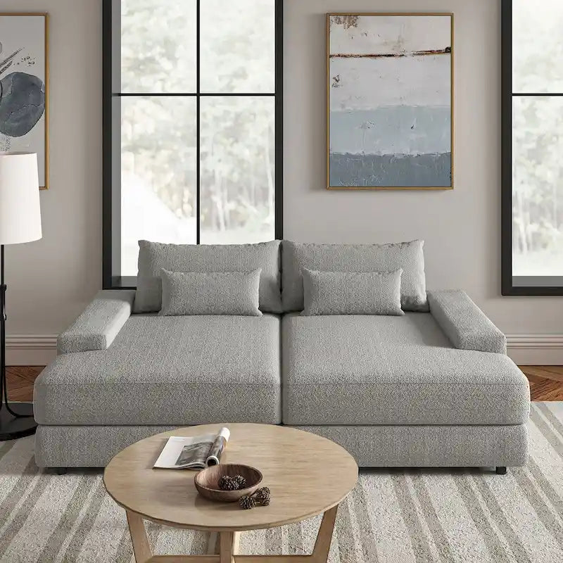 Fauteuil canapé carré de 57 pouces de profondeur