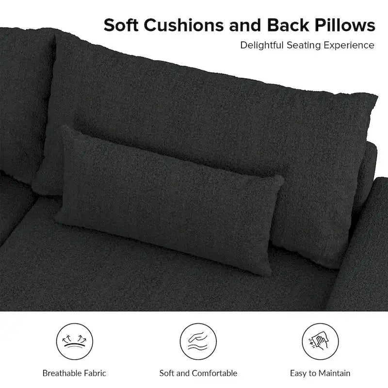 Fauteuil canapé carré de 57 pouces de profondeur