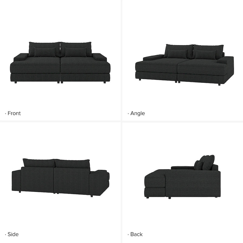 Fauteuil canapé carré de 57 pouces de profondeur