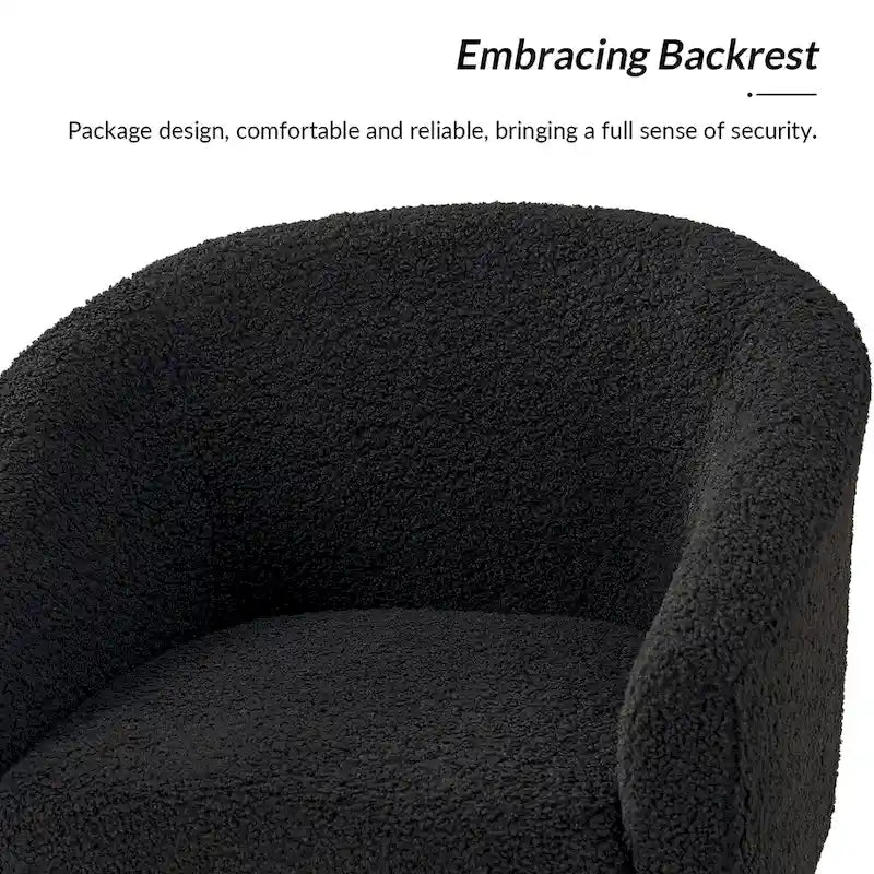 Fauteuil en velours bouclé de 30 pouces de large avec pieds en bois massif, deux chaises par lot