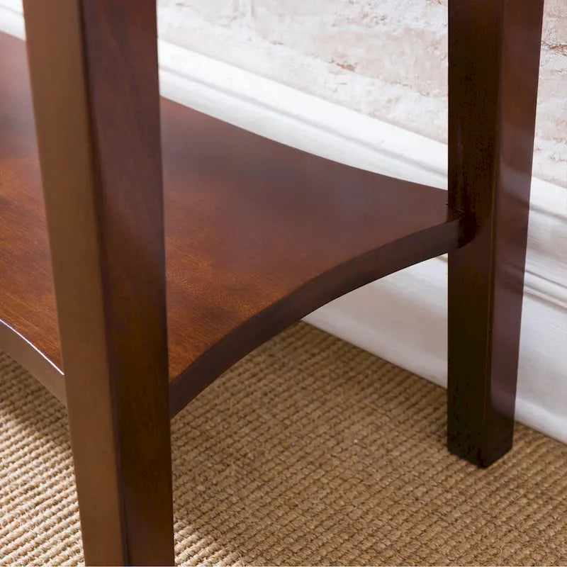 Table d'appoint étroite en bois gris