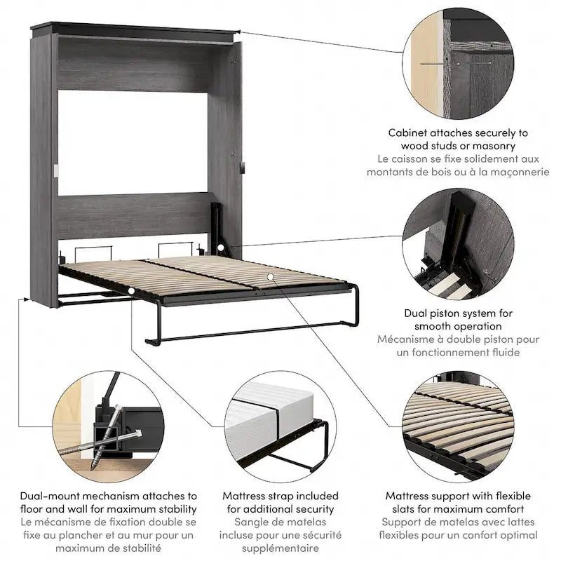 Lit escamotable Queen Size