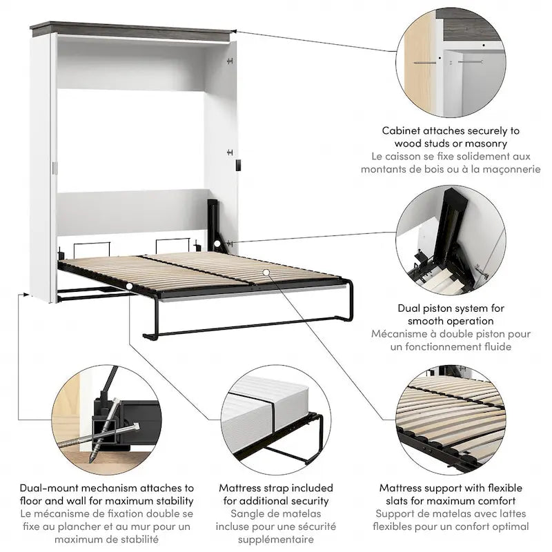 Lit escamotable Queen Size