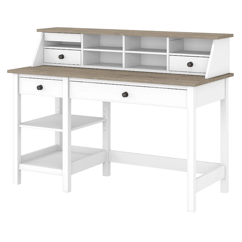 Bureau d'ordinateur de 137 cm (avec étagère de rangement supérieure)