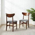 Crosley Landon 2Pc Wood Dining Chairs W/Upholstered Seat - 33.25 H x19.75 W x 19.75 D