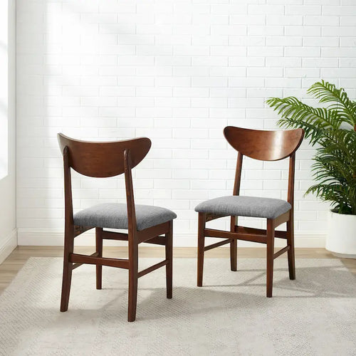 Crosley Landon 2Pc Wood Dining Chairs W/Upholstered Seat - 33.25 H x19.75 W x 19.75 D