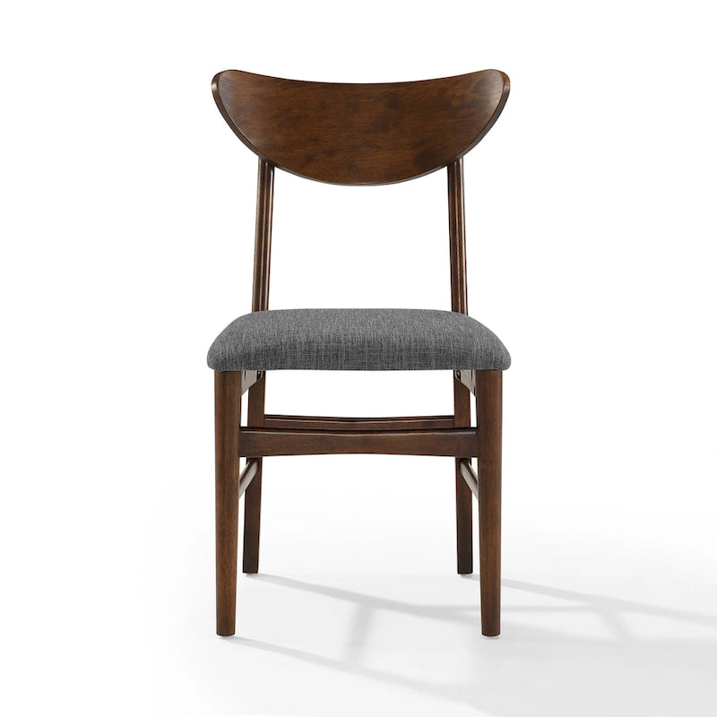 Lot de 2 chaises de salle à manger en bois avec assise rembourrée – 33,25 H x 19,75 L x 19,75 P