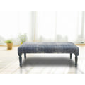 47 Banc rectangulaire vieilli bleu antique