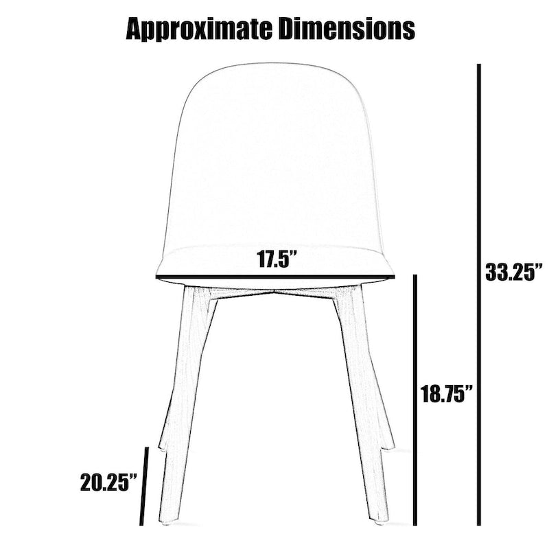 Lot de 2 chaises de salle à manger en plastique avec pieds en bois pour événements, cuisine, bureau, jardin, terrasse, café