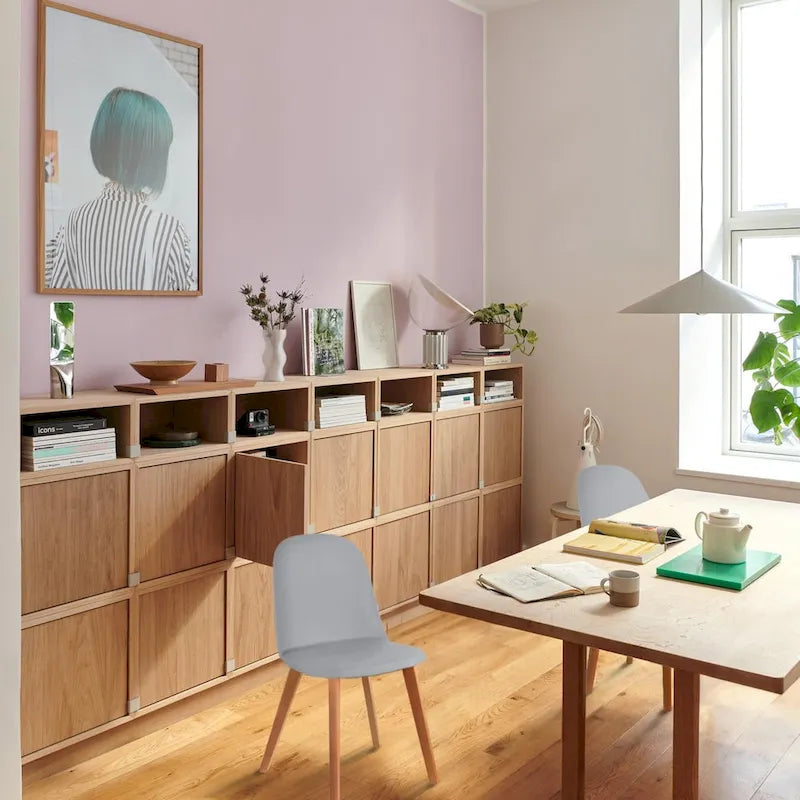 Lot de 2 chaises de salle à manger en plastique avec pieds en bois pour événements, cuisine, bureau, jardin, terrasse, café