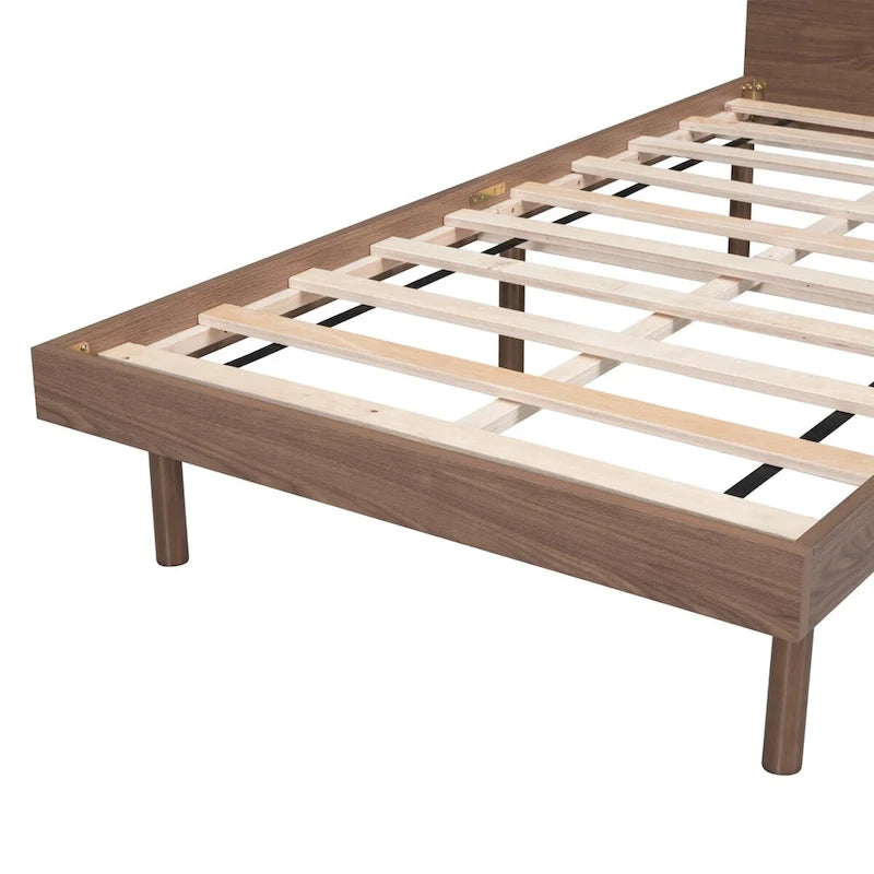 Cadre de lit plateforme simple avec ports USB