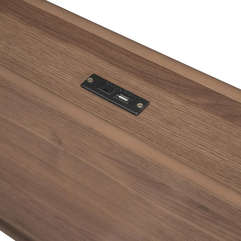 Cadre de lit plateforme simple avec ports USB