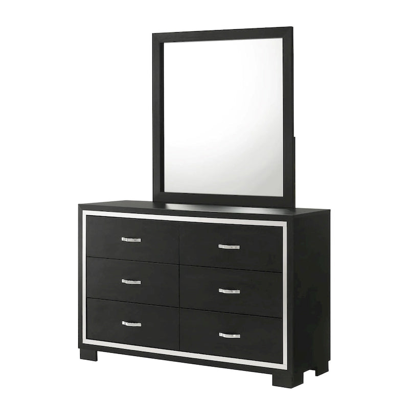 Parure de chambre 3 pièces avec panneaux tapissés en velours noir